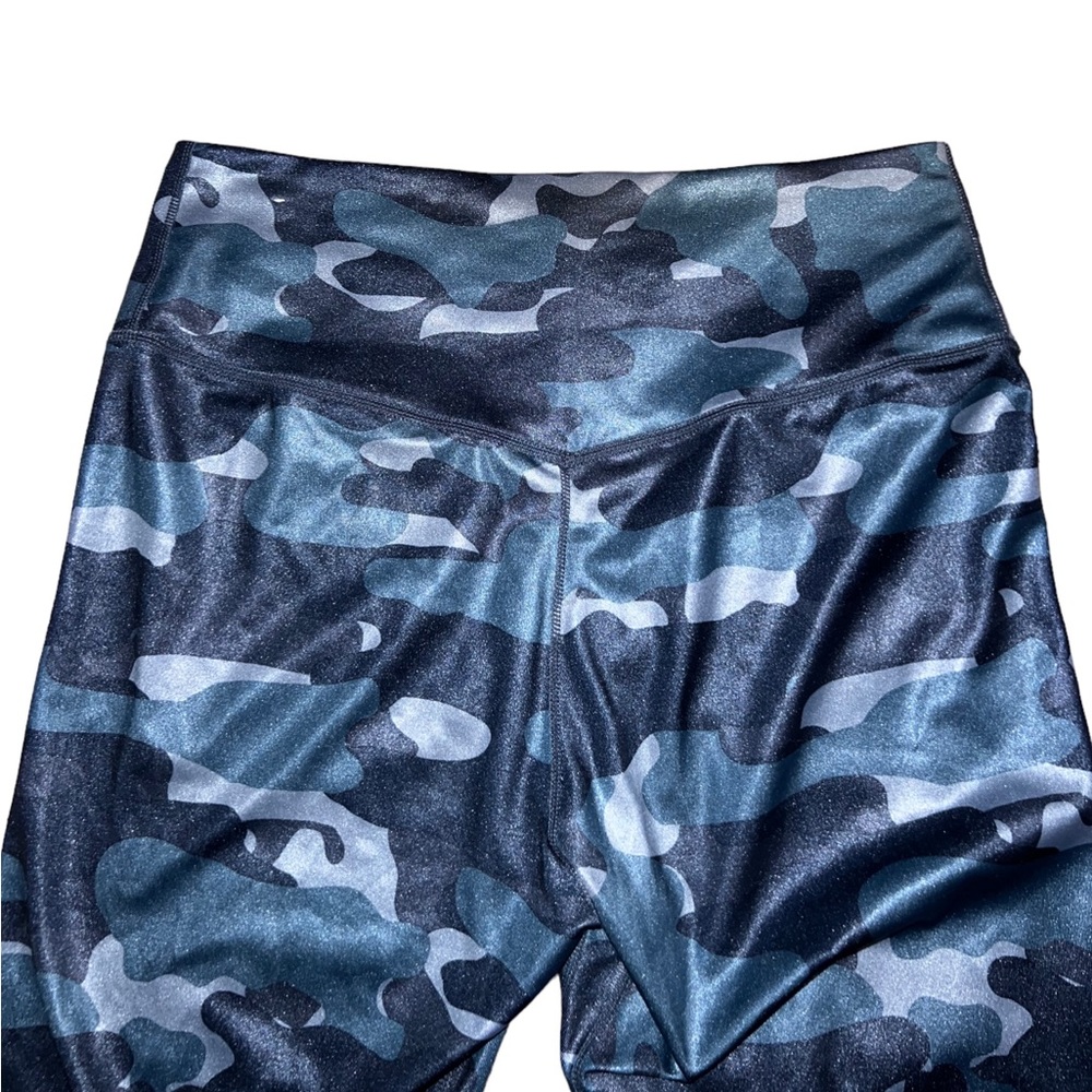 Nike Dri-FIT One Mid-Rise Thunder Blue Shiny Camo Leggings Women’s Size … - Picture 5 of 8